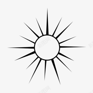 太阳明亮爆裂图标图标