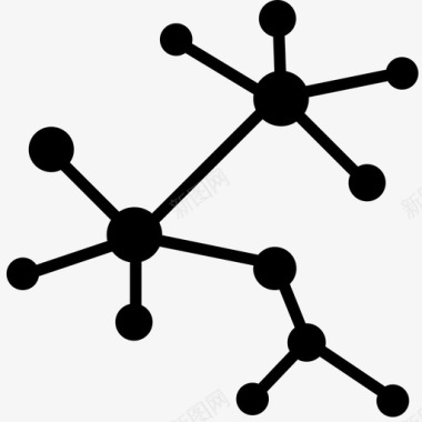 网络连接分散图标图标