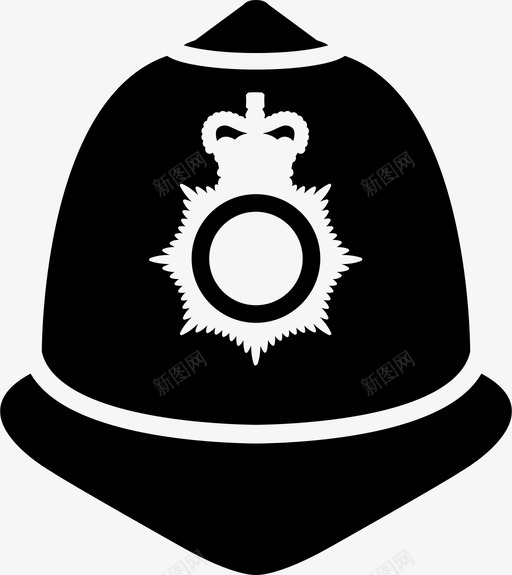 警察头盔英国执法法律图标svg_新图网 https://ixintu.com 执法 法律 英国 警察头盔