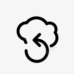wifi循环云箭头圆圈图标高清图片