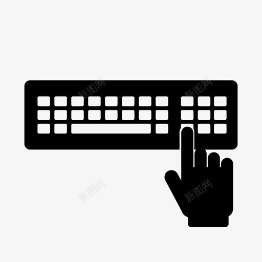 键盘触摸技术界面手图标svg_新图网 https://ixintu.com 字母数字 手 手指 技术 按钮 界面 触摸 计算机 键盘