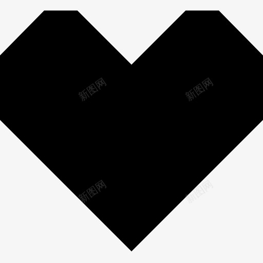 心形方形像素化图标svg_新图网 https://ixintu.com love heart loveheart 像素化 几何图形 基本形状 心形 方形 直线