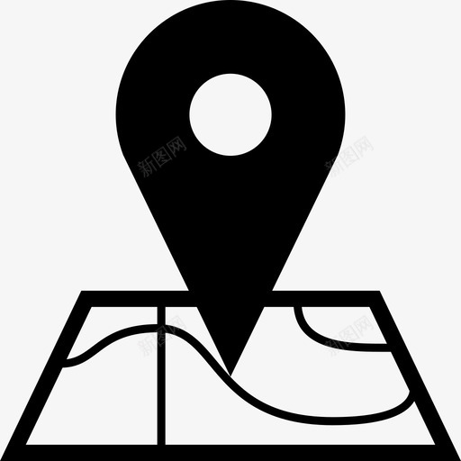 位置定位器地图图标svg_新图网 https://ixintu.com 位置 图钉 地图 地图标记 定位器
