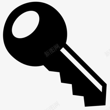 钥匙钥匙孔锁打开安全图标图标