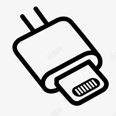 iphone插头苹果电缆图标图标