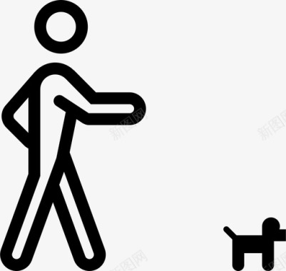遛狗锻炼人图标图标