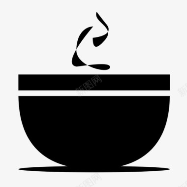 汤碗晚餐食物热的图标图标
