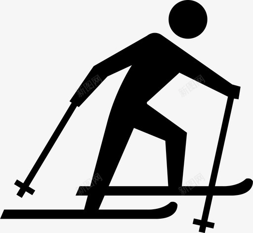 越野滑雪娱乐雪运动冬季图标svg_新图网 https://ixintu.com 冬季 国家公园服务 娱乐 越野滑雪 运动 雪