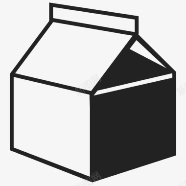 纸箱包装牛奶图标图标