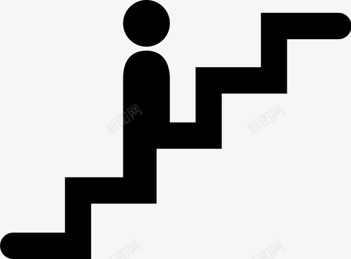 楼梯下楼梯台阶图标图标