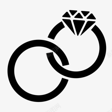 结婚跑车钻石图标图标