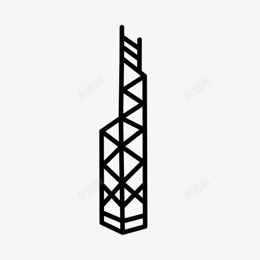 中银大厦大厦香港图标svg_新图网 https://ixintu.com 中华人民共和国香港特别行政区 中国香港 中银大厦 大厦 摩天大楼 香港