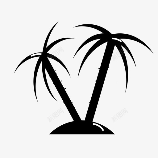 棕榈树岛屿自然图标svg_新图网 https://ixintu.com 小岛屿 岛屿 度假 树木 棕榈树 植物 热带 自然