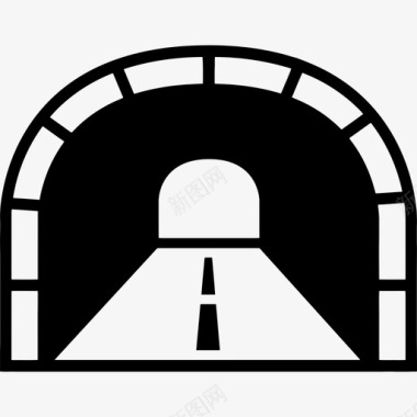 隧道山路交通旅游图标图标