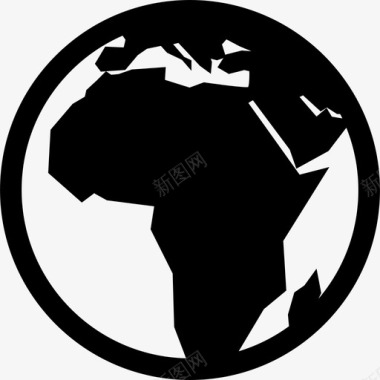 地球非洲星球图标图标