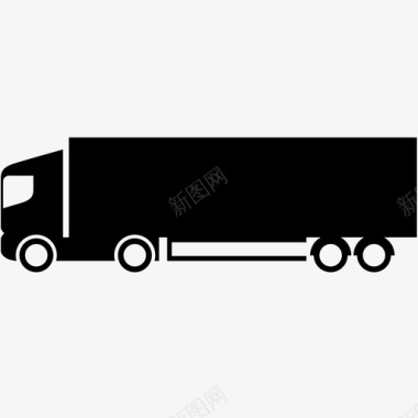 卡车机器半卡车运输车轮图标图标