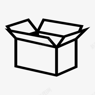 箱子纸箱板条箱图标图标