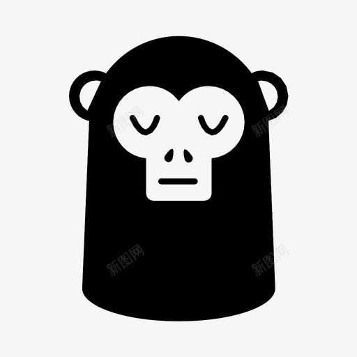 猴子动物无聊图标svg_新图网 https://ixintu.com 动物 动物园 无聊 灵长类 猴子 脸 黑猩猩
