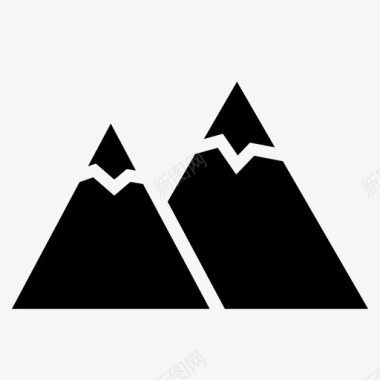 山脉阿尔卑斯山风景图标图标