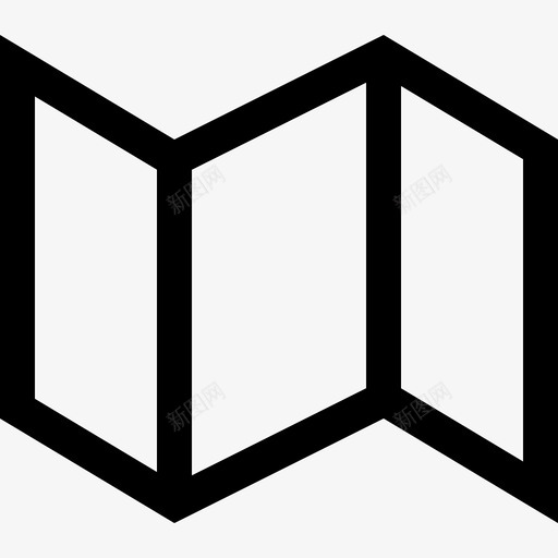 地图小册子发现图标svg_新图网 https://ixintu.com 发现 地图 地点 导航 小册子 旅游 菜单 路线