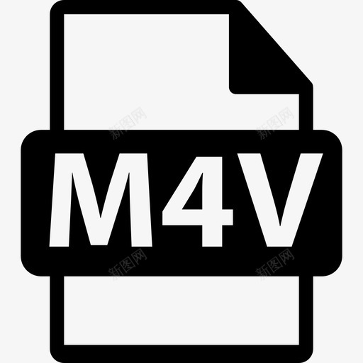 M4V文件格式接口文件格式文本图标svg_新图网 https://ixintu.com M4V文件格式 接口 文件格式文本