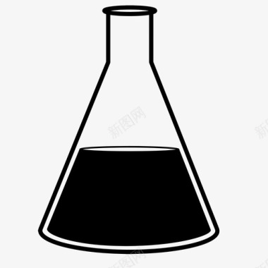 锥形烧瓶烧杯化学玻璃液体图标图标