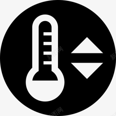 恒温器冷电图标图标