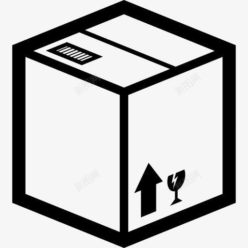 纸箱易碎品邮件图标svg_新图网 https://ixintu.com 包装 易碎品 移动箱 纸箱 装运 装运箱 邮件