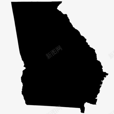 乔治亚州地理地图桃州图标图标