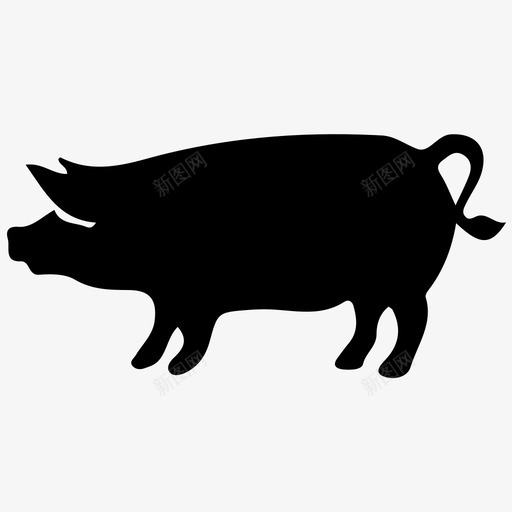 猪动物公猪图标svg_新图网 https://ixintu.com 公猪 动物 牲畜 猪 猪肉 肉