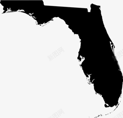佛罗里达地理位置地图图标图标
