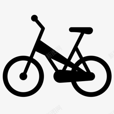 自行车城市交通图标图标