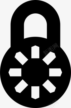 锁挂锁保险箱保安现代象形图图标图标