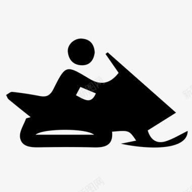 雪地摩托极限运动娱乐图标图标