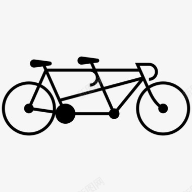双人自行车自行车交通工具图标图标