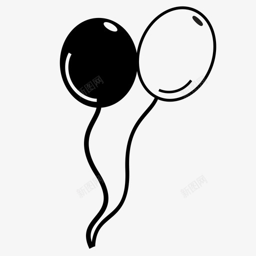 气球庆祝节日图标svg_新图网 https://ixintu.com 乐趣 庆祝 气球 氦 漂浮 聚会 节日 飞行