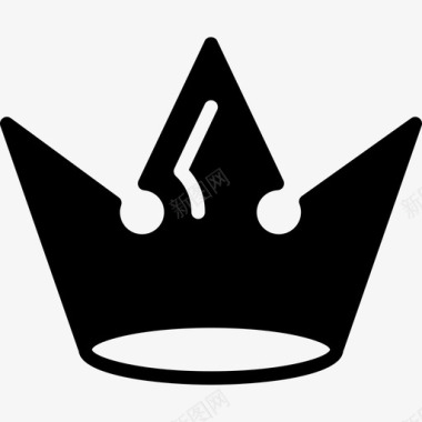 皇冠的黑色优雅造型皇冠图标图标