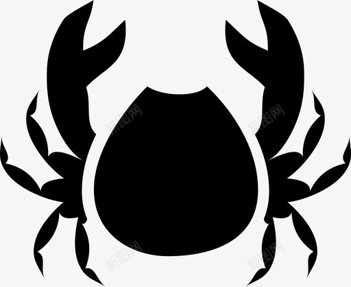 螃蟹动物甲壳类动物图标svg_新图网 https://ixintu.com 动物 海 海鲜 生肖 甲壳类动物 螃蟹