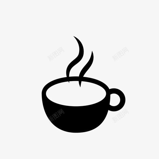 咖啡饮料杯子图标svg_新图网 https://ixintu.com 咖啡 塔兹纳 意式浓缩咖啡 杯子 热咖啡 蒸汽 饮料