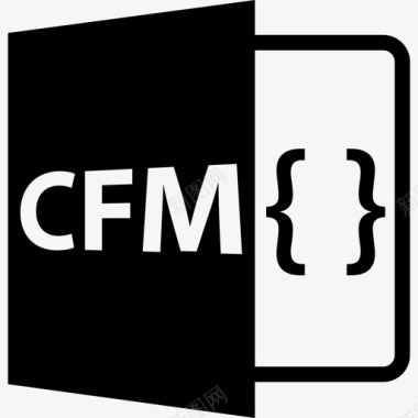 CFM文件格式扩展名带右括号和左括号接口图标图标