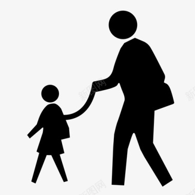 儿童拴在皮带上儿童在皮带上行走图标图标