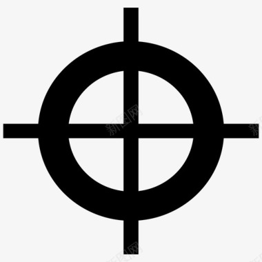 十字准线瞄准狩猎图标图标