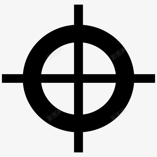 十字准线瞄准狩猎图标svg_新图网 https://ixintu.com 十字准线 定位标记 射击 狩猎 瞄准