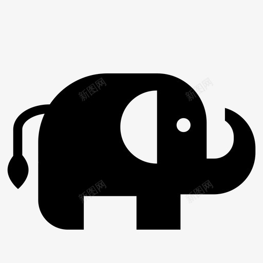 大象非洲动物图标svg_新图网 https://ixintu.com 儿童 动物 大象 木头 玩具 非洲