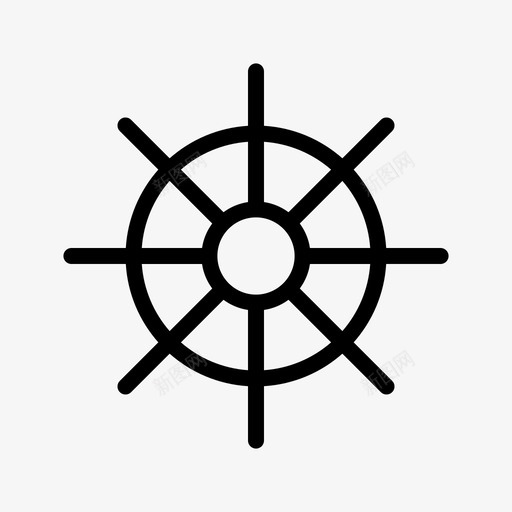船轮海航行图标svg_新图网 https://ixintu.com 方向盘 海 海洋 航海 航行 舵 船 船轮