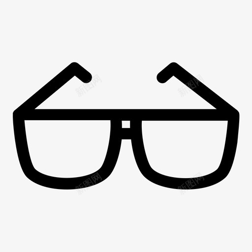 眼镜视力镜片图标svg_新图网 https://ixintu.com 书呆子 看见了吗 眼镜 视力 镜片