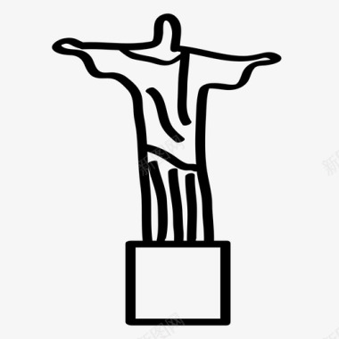 救世主基督巴西纪念碑图标图标