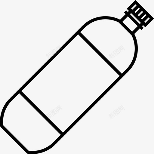 瓶子塑料瓶水瓶图标svg_新图网 https://ixintu.com 倾斜的 塑料瓶 水瓶 瓶子