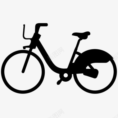 自行车自行车篮子自行车通勤图标图标