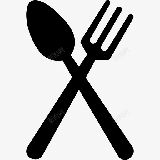 餐厅吃食物图标svg_新图网 https://ixintu.com 勺子 叉子 吃 银器 食物 餐 餐厅